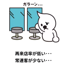 再来店率が低い･･･常連客が少ない･･･